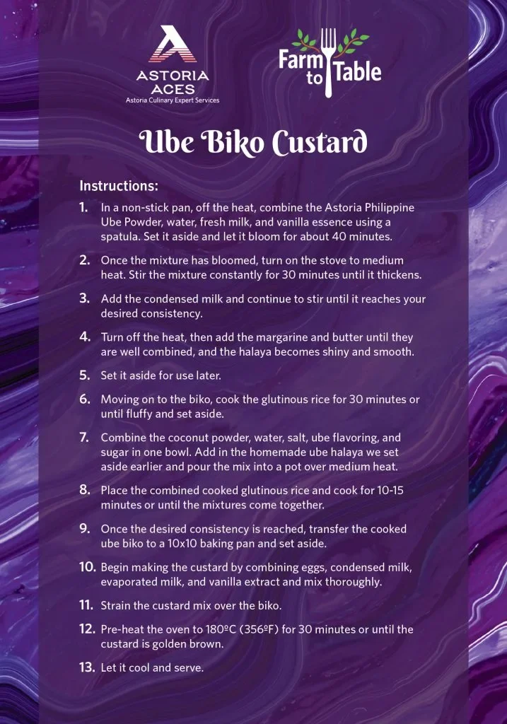 Ube Biko Custard recipe 2